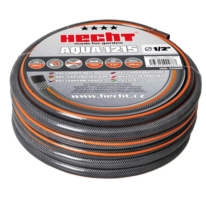 HECHTAQUA 1215 - LOCSOLÓTÖMLŐ 1/2" 15M Szuper akció