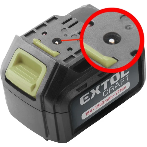 Exkluzív ajánlat EXTOL CRAFT Tartalék Akku Régebbi Típusú 402440 Li-Ion Töltőhöz, 2 Saru+1 Tüske 18V, 1500Mh
